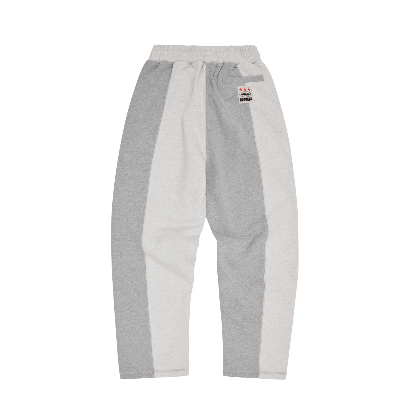 HMP CONTRAST PANEL OPEN HEM SWEATPANT [HEATHER GREY]