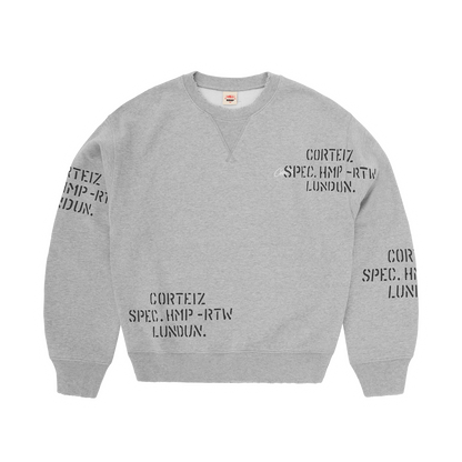 HMP STENCIL CREWNECK [LIGHT HEATHER]