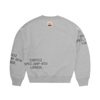 HMP STENCIL CREWNECK [LIGHT HEATHER]
