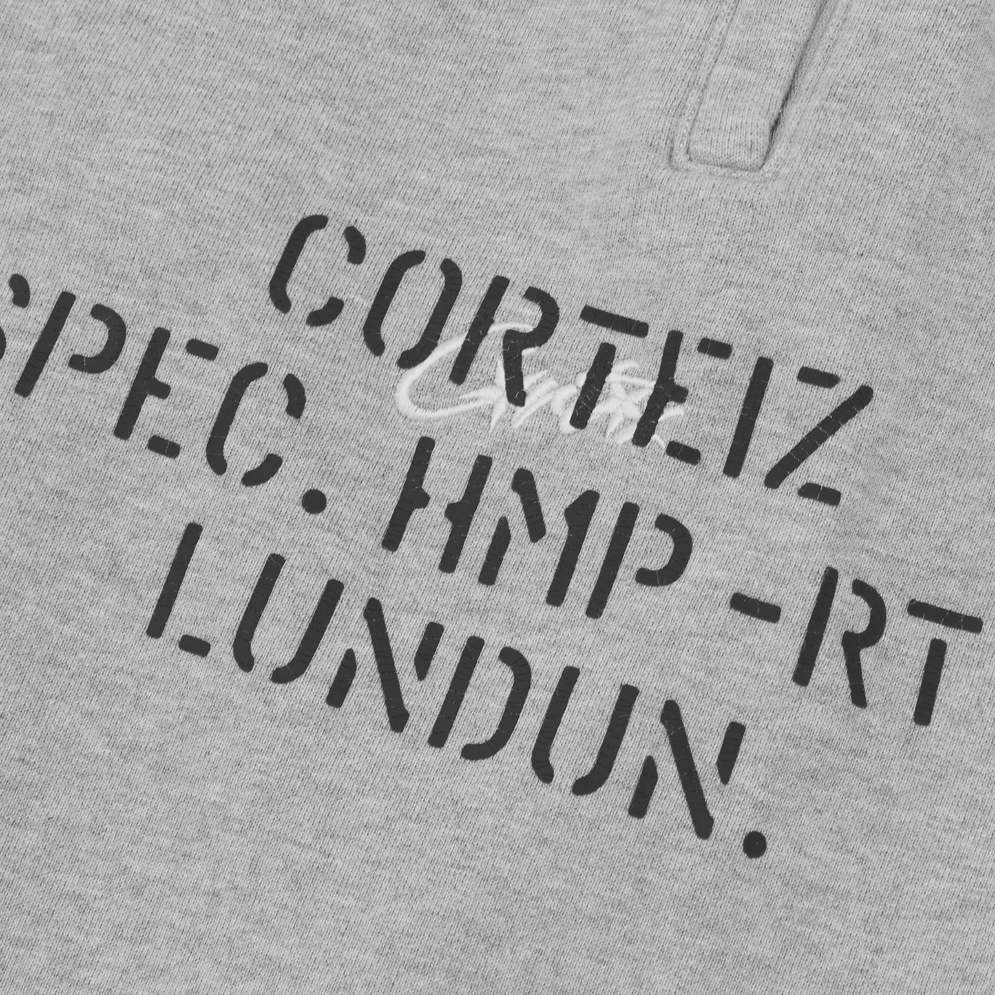 HMP STENCIL OPEN HEM SWEATPANT [LIGHT HEATHER]