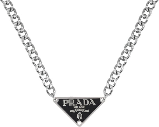 Prala Silver Logo necklace