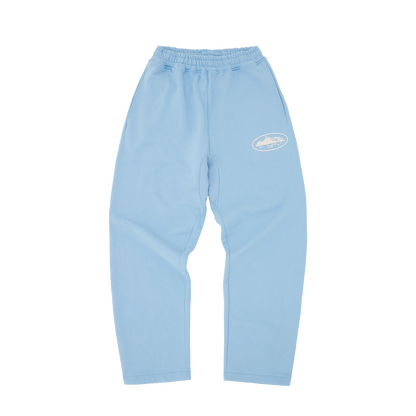 ISLAND PUFF PRINT OPEN HEM SWEATPANT [BABY BLUE]