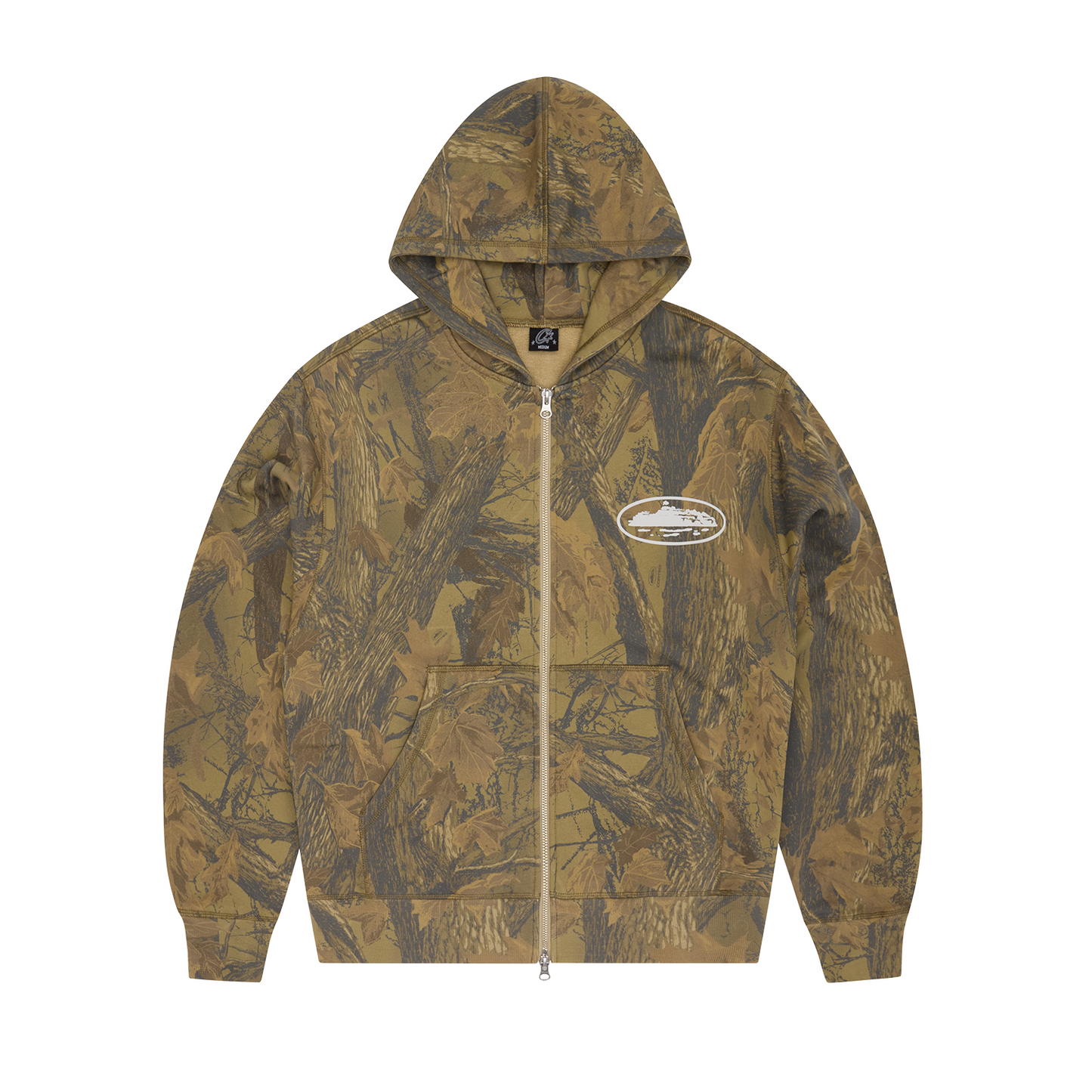 ISLAND PUFF PRINT ZIP HOODIE [FOREST CAMO]