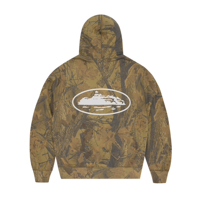 ISLAND PUFF PRINT ZIP HOODIE [FOREST CAMO]