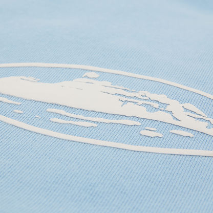 ISLAND PUFF PRINT SWEATSHORT [BABY BLUE]