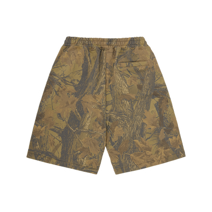 ISLAND PUFF PRINT SWEATSHORT [FOREST CAMO]