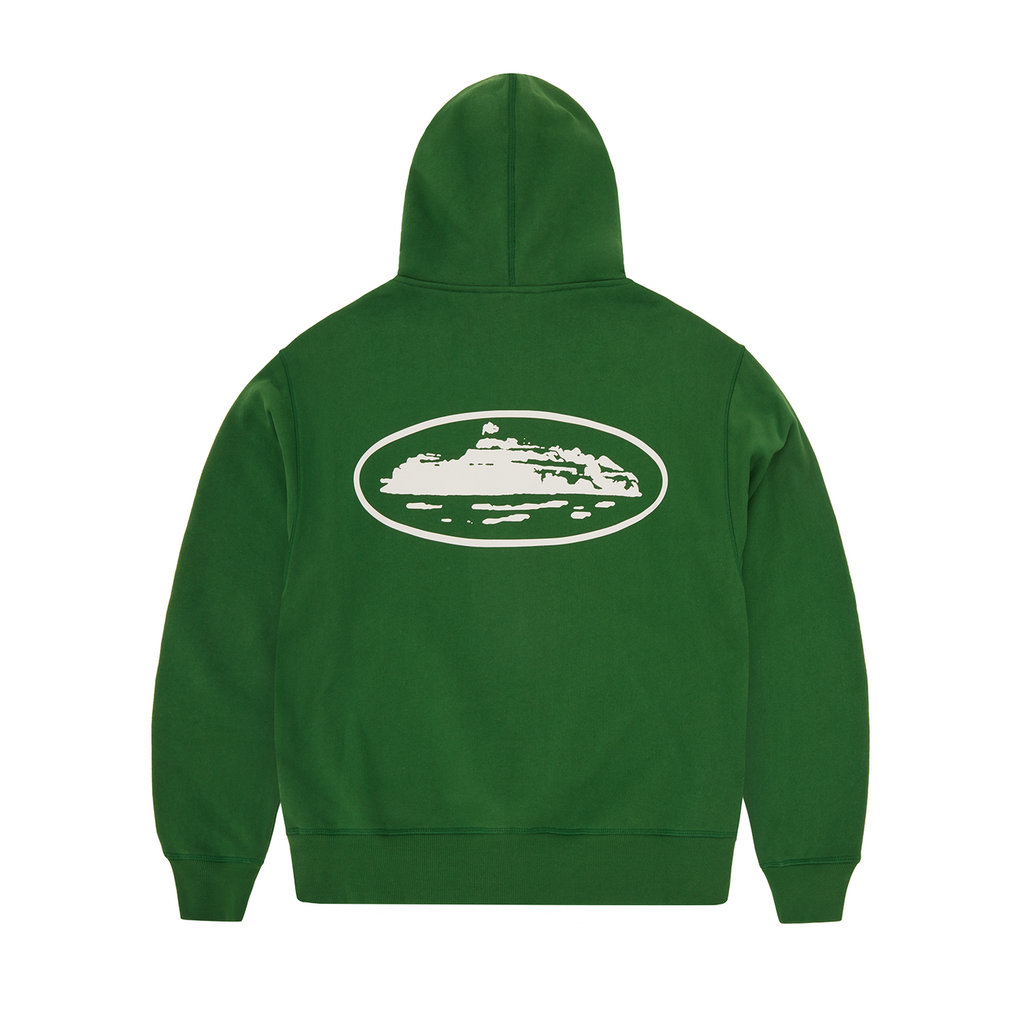 ISLAND PUFF PRINT ZIP HOODIE [GREEN]