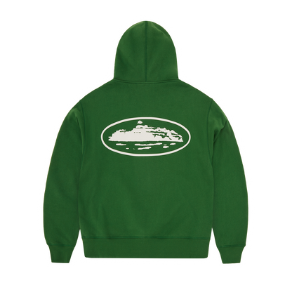 ISLAND PUFF PRINT ZIP HOODIE [GREEN]