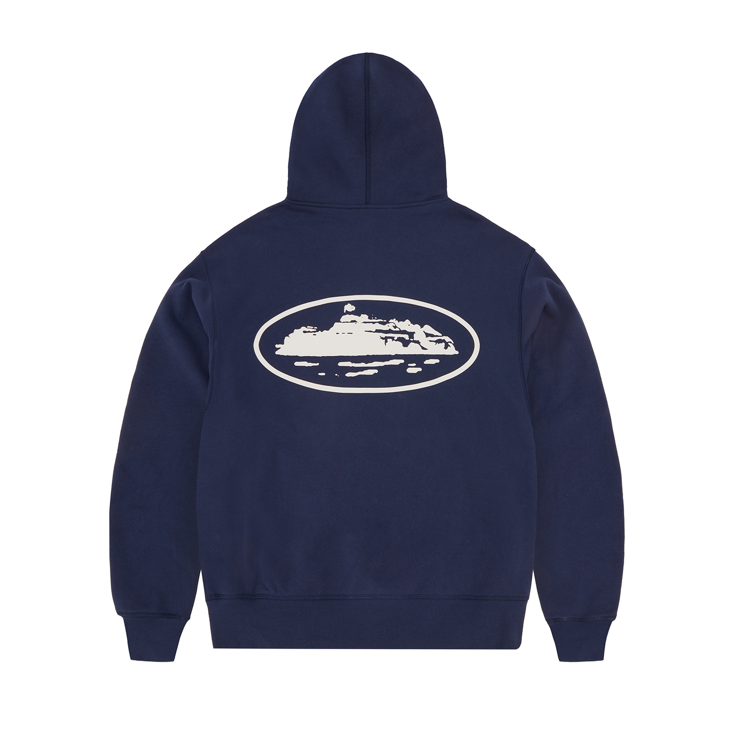 ISLAND PUFF PRINT ZIP HOODIE [NAVY]
