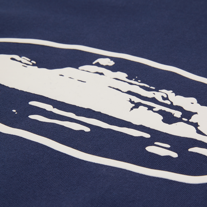 ISLAND PUFF PRINT ZIP HOODIE [NAVY]