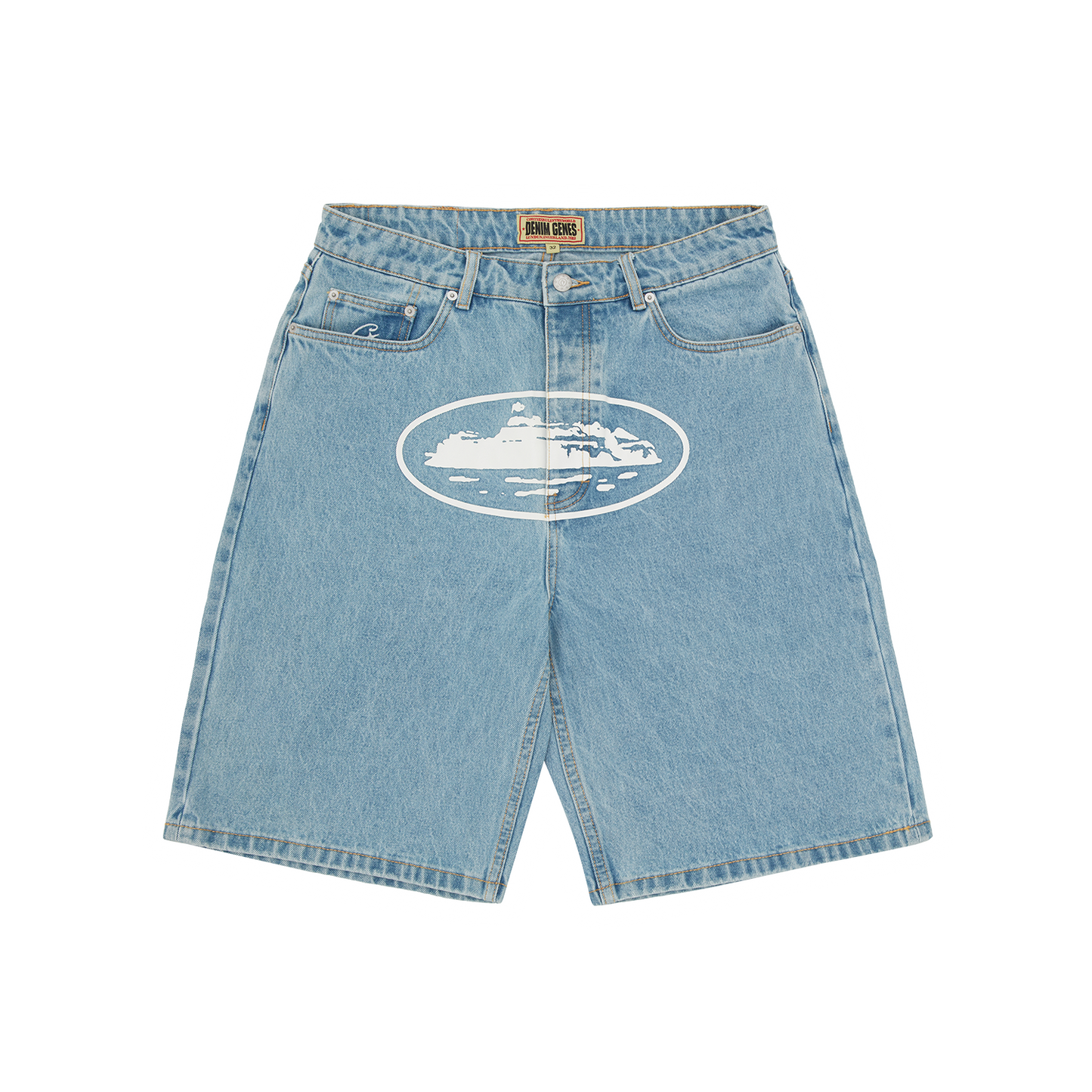 ISLAND BAGGY DENIM SHORT [STONEWASH]
