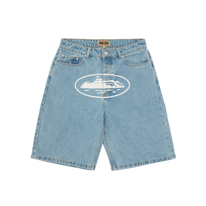 ISLAND BAGGY DENIM SHORT [STONEWASH]