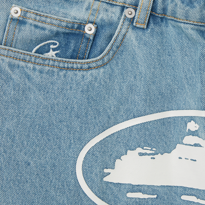 ISLAND BAGGY DENIM SHORT [STONEWASH]