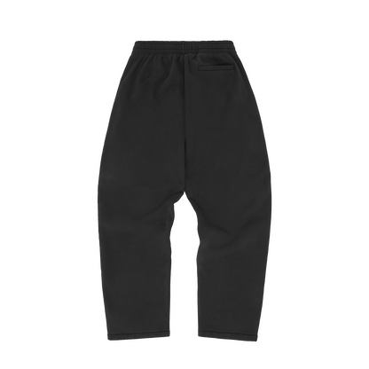 ISLAND PUFF PRINT OPEN HEM SWEATPANT [BLACK]