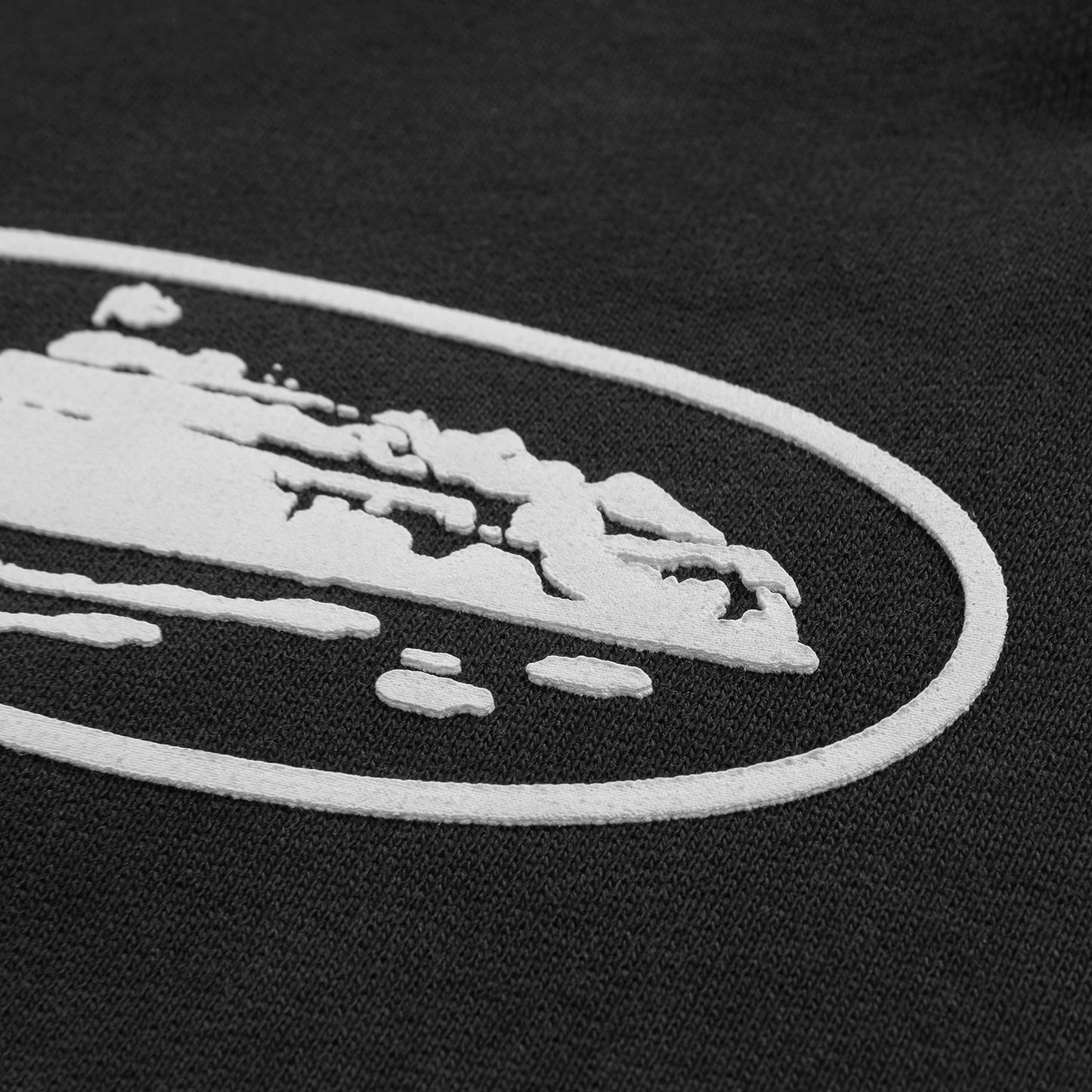 ISLAND PUFF PRINT OPEN HEM SWEATPANT [BLACK]