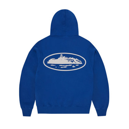 ISLAND PUFF PRINT ZIP HOODIE [WASHED ROYAL]