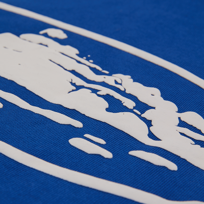 ISLAND PUFF PRINT ZIP HOODIE [WASHED ROYAL]