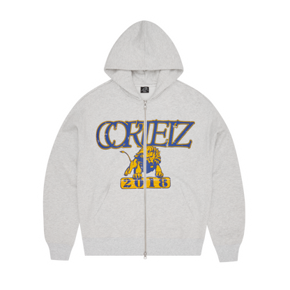 LION BOXY ZIP HOODIE [LIGHT HEATHER]