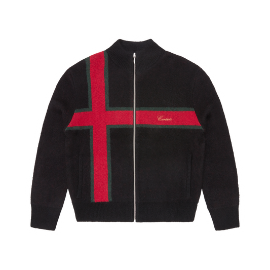 LUX KNIT ZIP UP [BLACK]