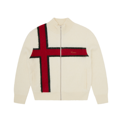 LUX KNIT ZIP UP [CREAM]
