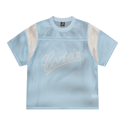 OPEN MESH PANEL JERSEY [BABY BLUE/WHITE]