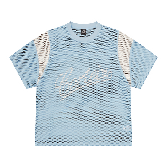 OPEN MESH PANEL JERSEY [BABY BLUE/WHITE]
