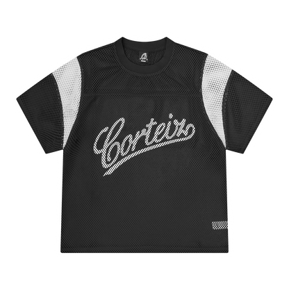 OPEN MESH PANEL JERSEY [BLACK/WHITE]