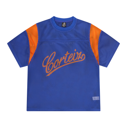 OPEN MESH PANEL JERSEY [BLUE/ORANGE]
