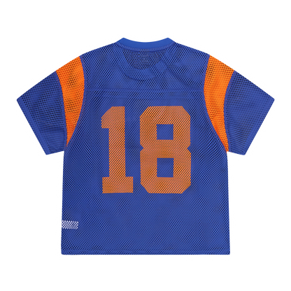 OPEN MESH PANEL JERSEY [BLUE/ORANGE]