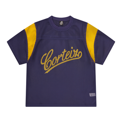 OPEN MESH PANEL JERSEY [NAVY/YELLOW]