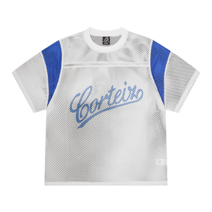 OPEN MESH PANEL JERSEY [WHITE/BLUE]