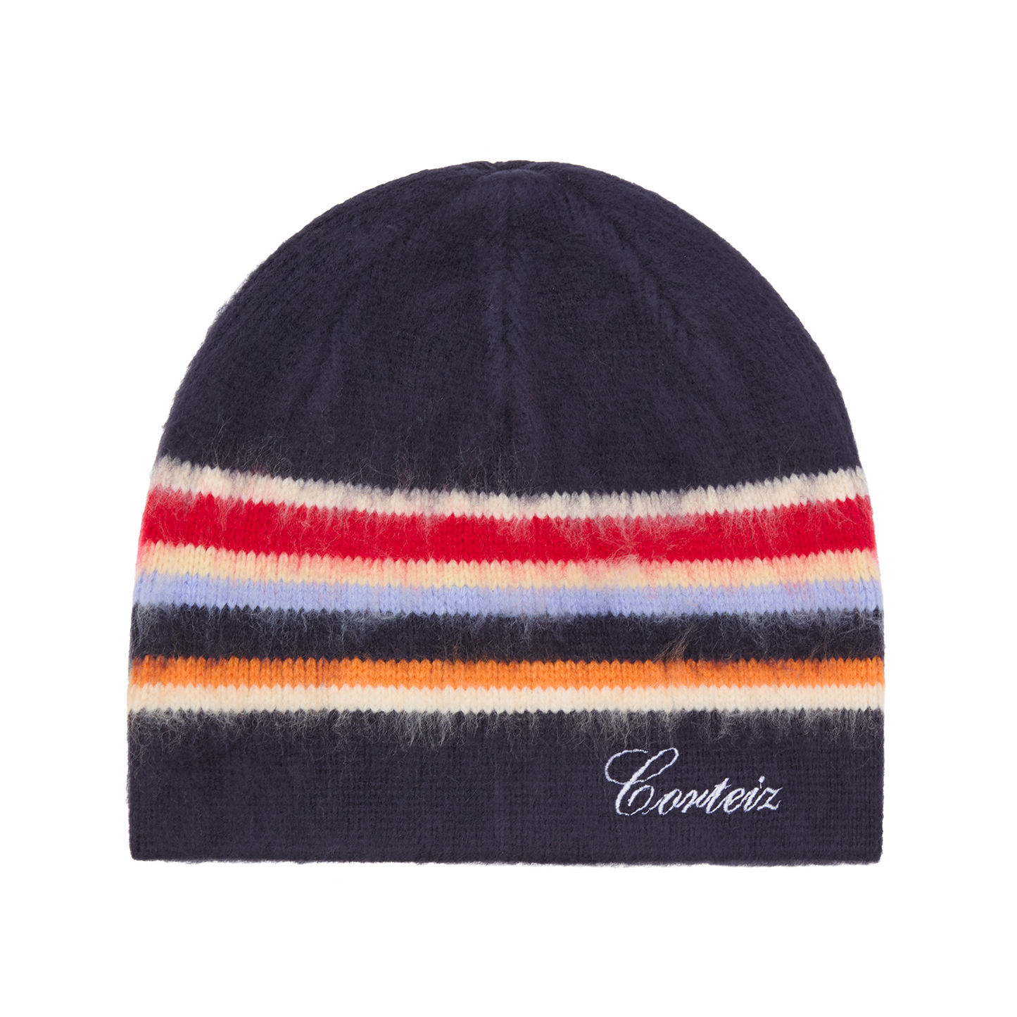 MULTI STRIPE KNIT BEANIE [NAVY]