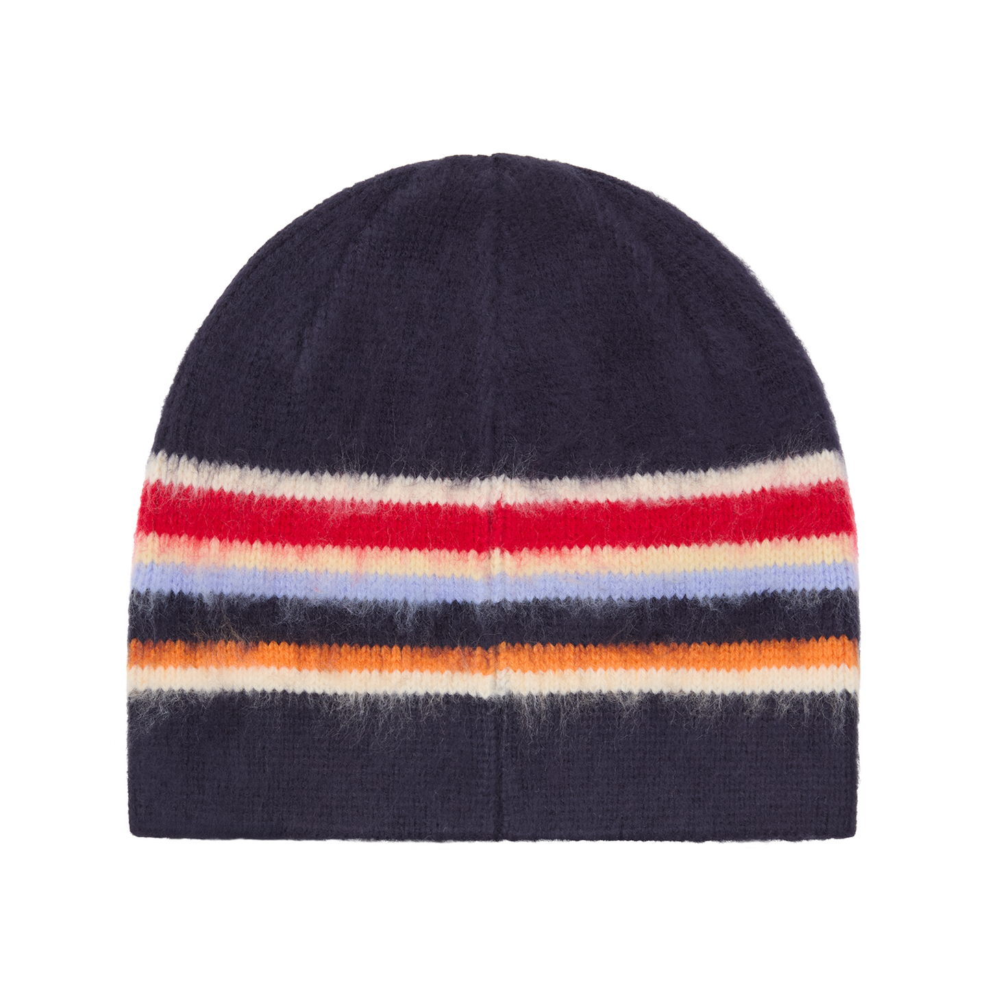 MULTI STRIPE KNIT BEANIE [NAVY]