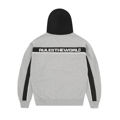 RIBBED SPORTEIZ ZIP HOODIE [HEATHER GREY]