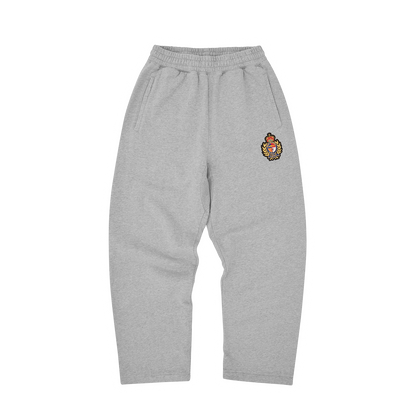 ROYALE CREST OPEN HEM SWEATPANT [HEATHER GREY]