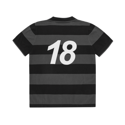STRIPED KNIT JERSEY [BLACK]