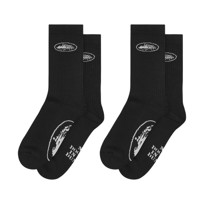 BLACK ALCATRAZ SOCKS [2 PACK]