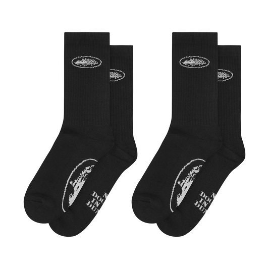 BLACK ALCATRAZ SOCKS [2 PACK]