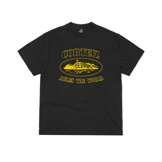 OG ALCATRAZ TEE [BLACK/YELLOW]