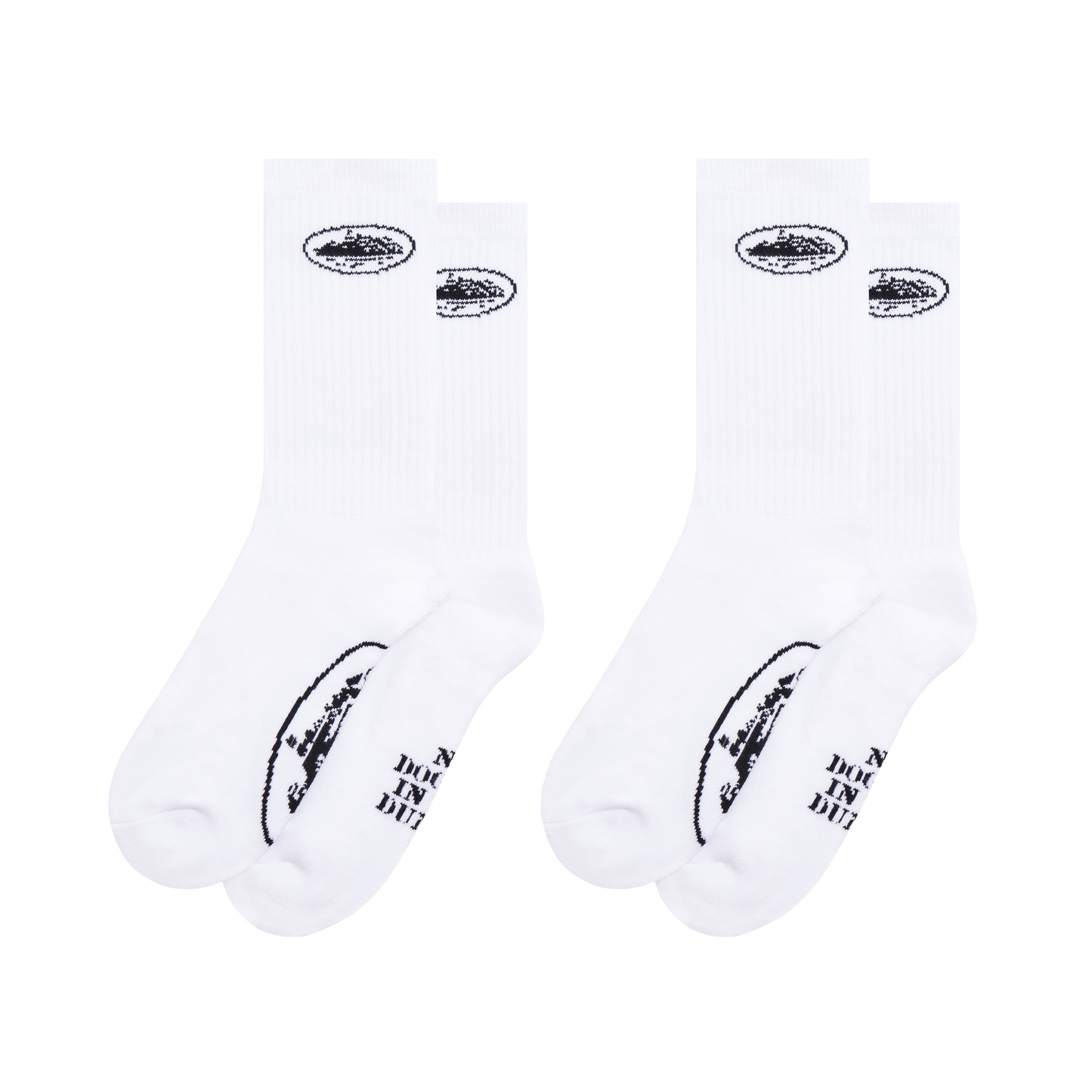 WHITE ALCATRAZ SOCKS [2 PACK]