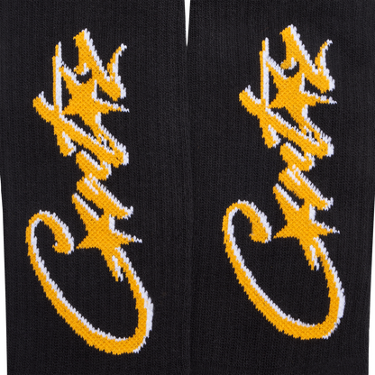 ALLSTARZ SOCKS [BLACK & YELLOW]