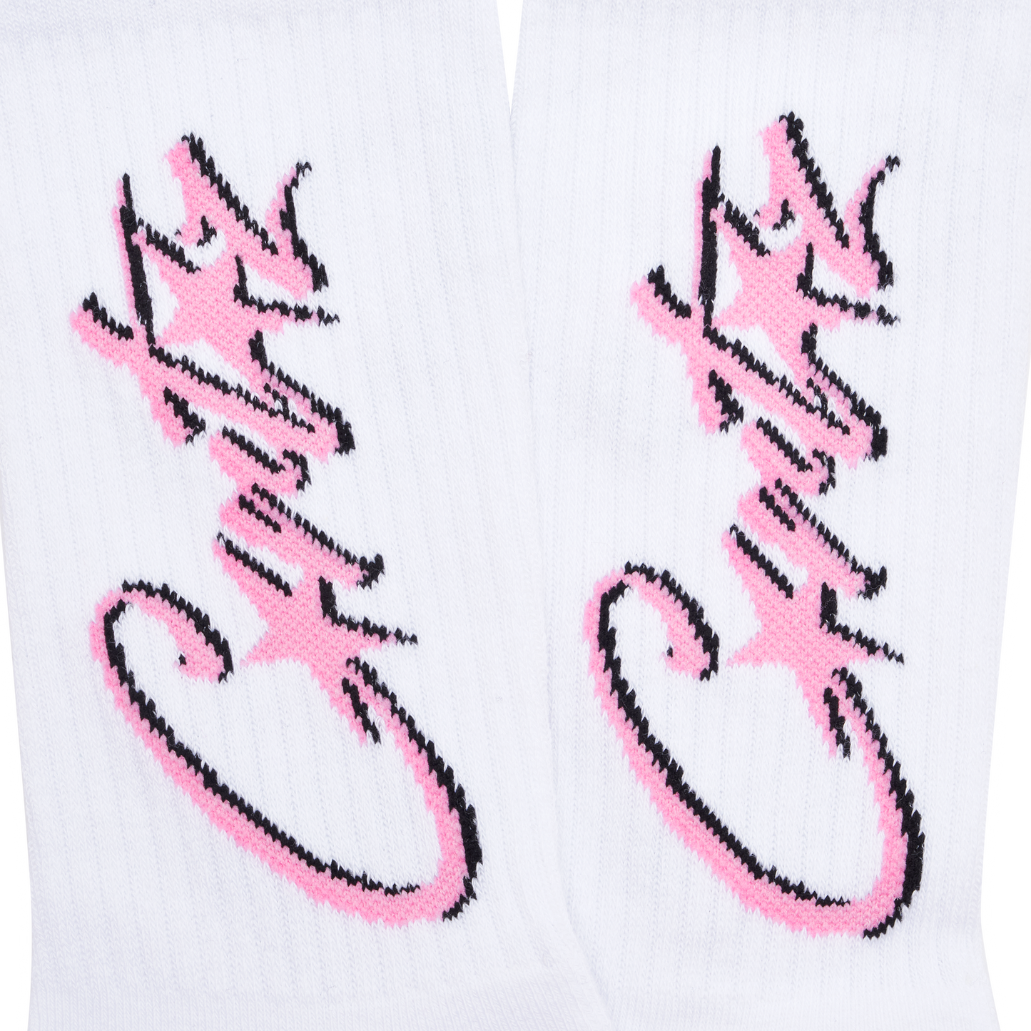 ALLSTARZ SOCKS [WHITE & PINK]