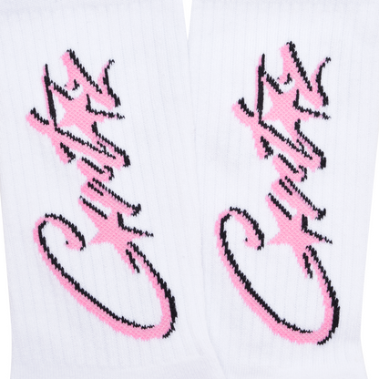 ALLSTARZ SOCKS [WHITE & PINK]