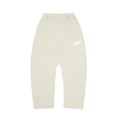 ISLAND PUFF PRINT OPEN HEM SWEATPANT [OFF WHITE]