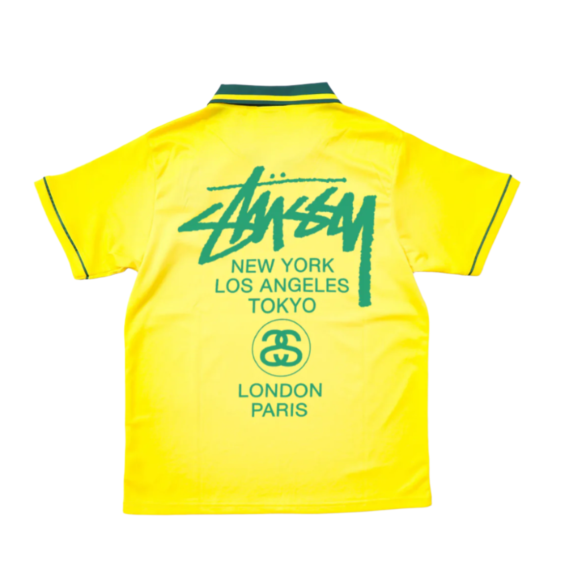 STÜSSY x “BRASIL” RETRO JERSEY - YELLOW GREEN