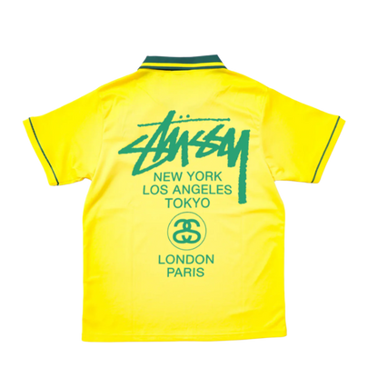 STÜSSY x “BRASIL” RETRO JERSEY - YELLOW GREEN